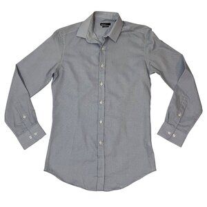 Bar 3 men's shirt S 14-14.5 32-33 blue striped long sleeve button down